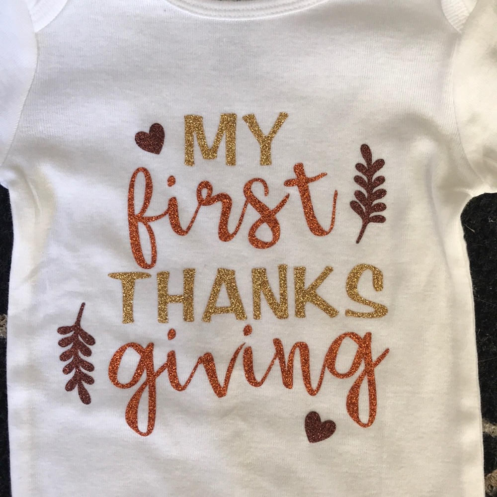 First thanksgiving onesie - girls size 3-6 months - Picture 2 of 4